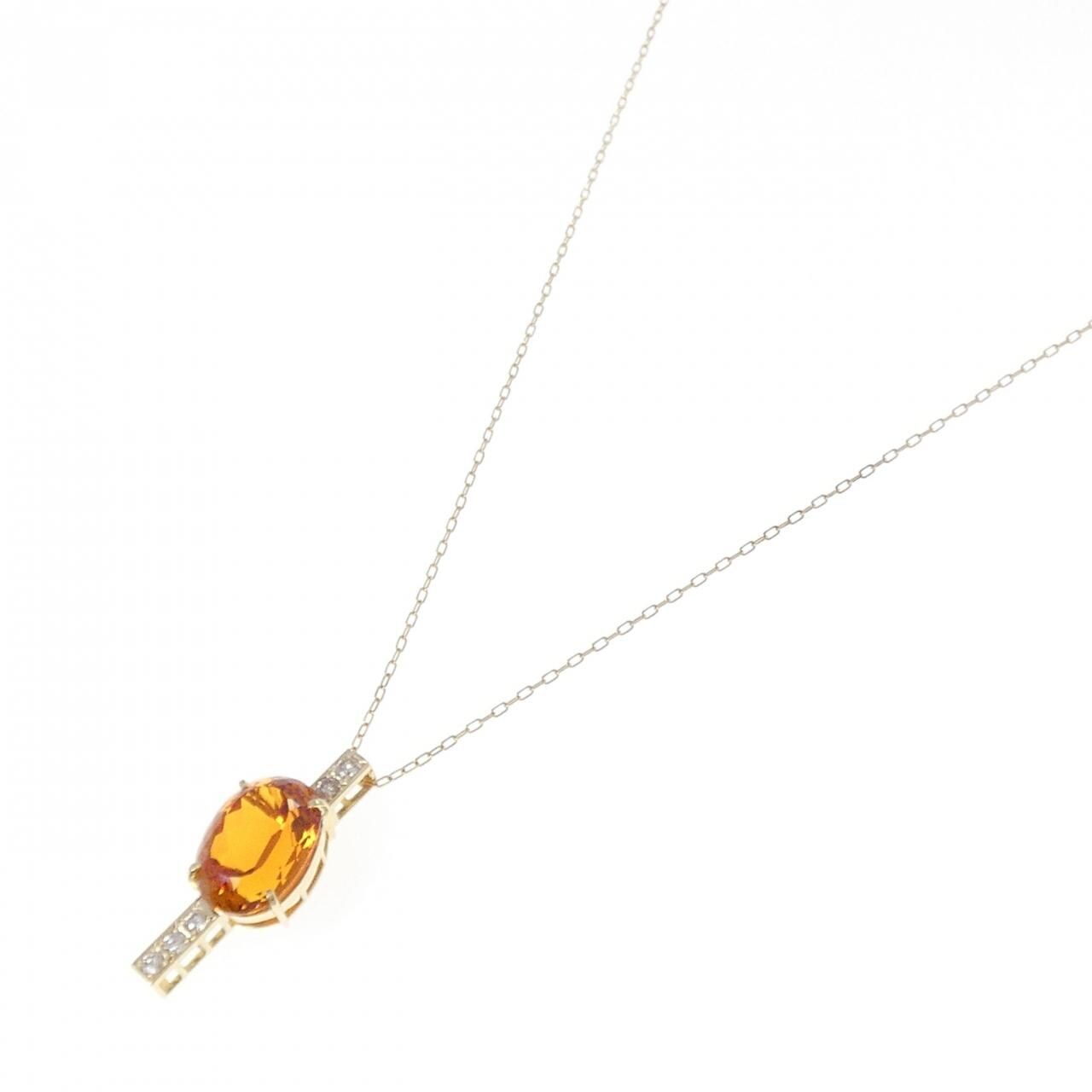 K18YG 合成サファイヤ ネックレス