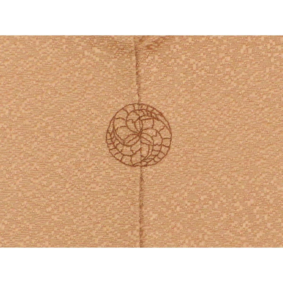 【未使用品】色無地　百貫達雄　右三ツ藤巴　裄丈Ｓ寸