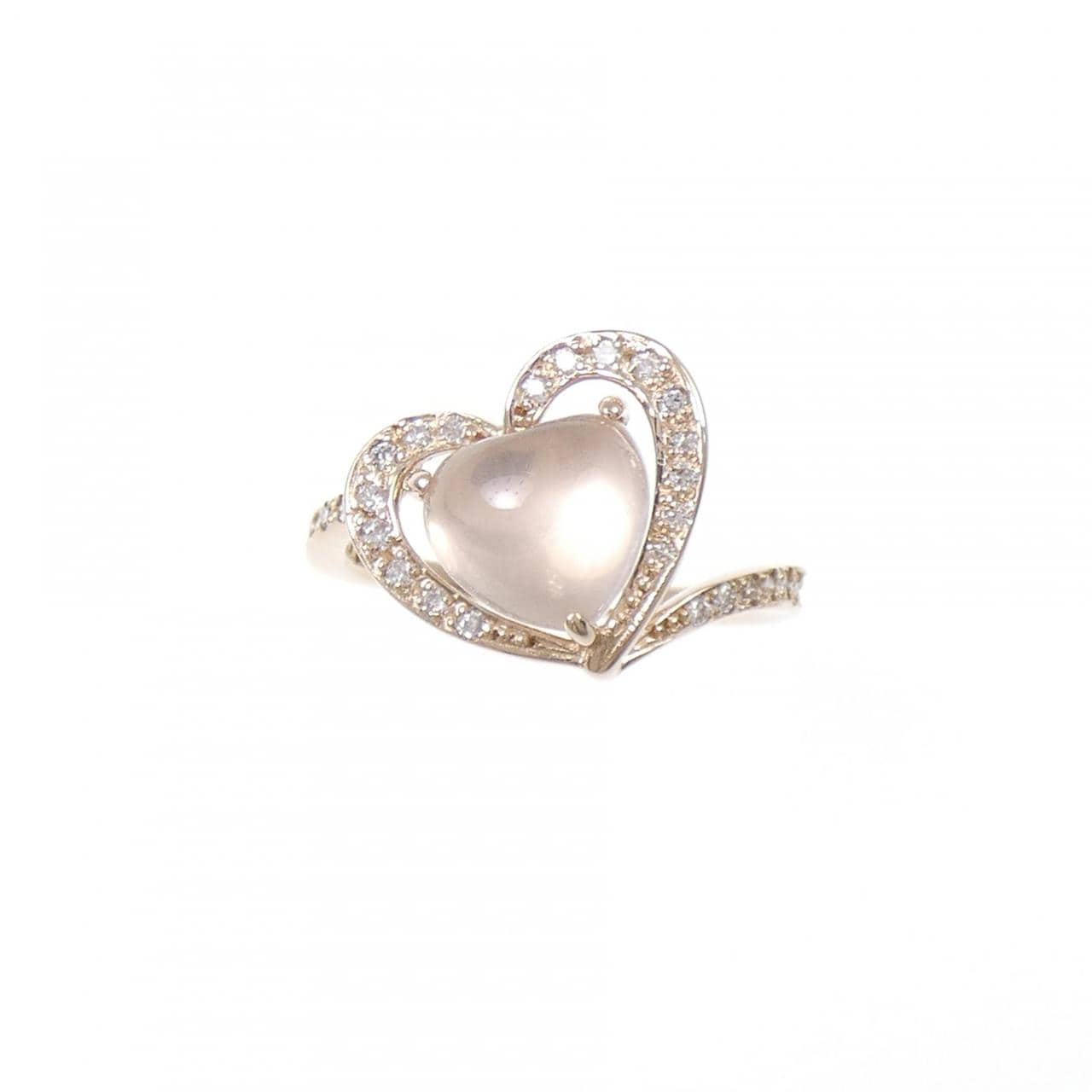 サマンサティアラ ハート ローズクオーツ リング