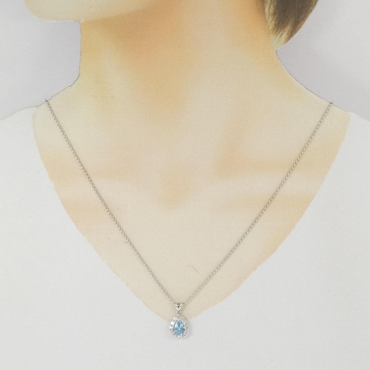 PT900/PT850 アクアマリン ネックレス 0.96CT