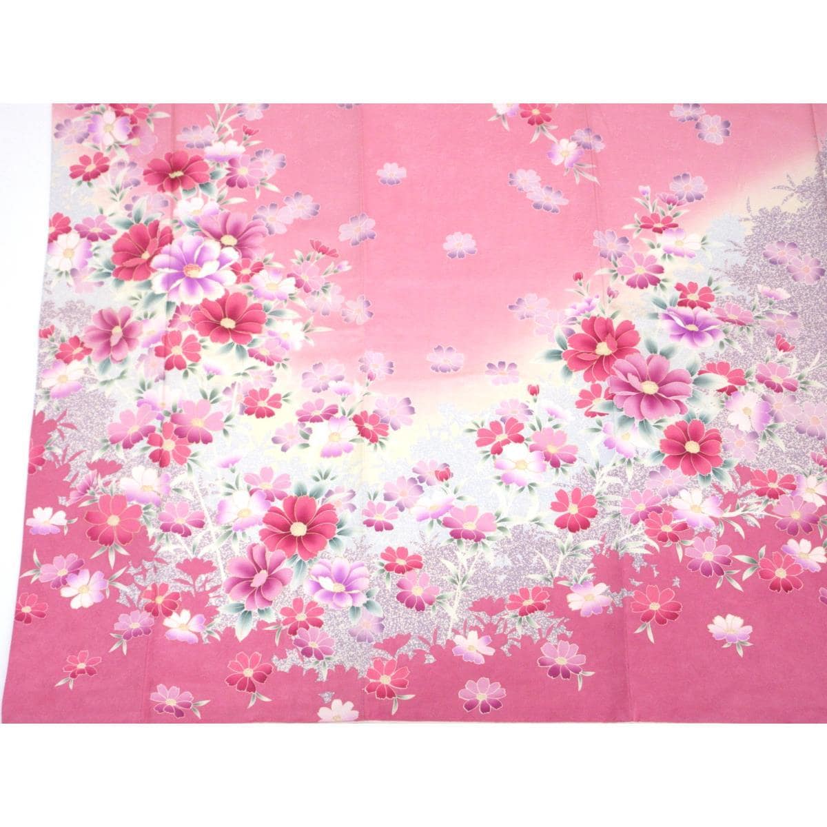 振袖　友禅金彩加工　刺繍入りボカシ染