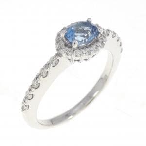 K18WG アクアマリン リング 0.31CT