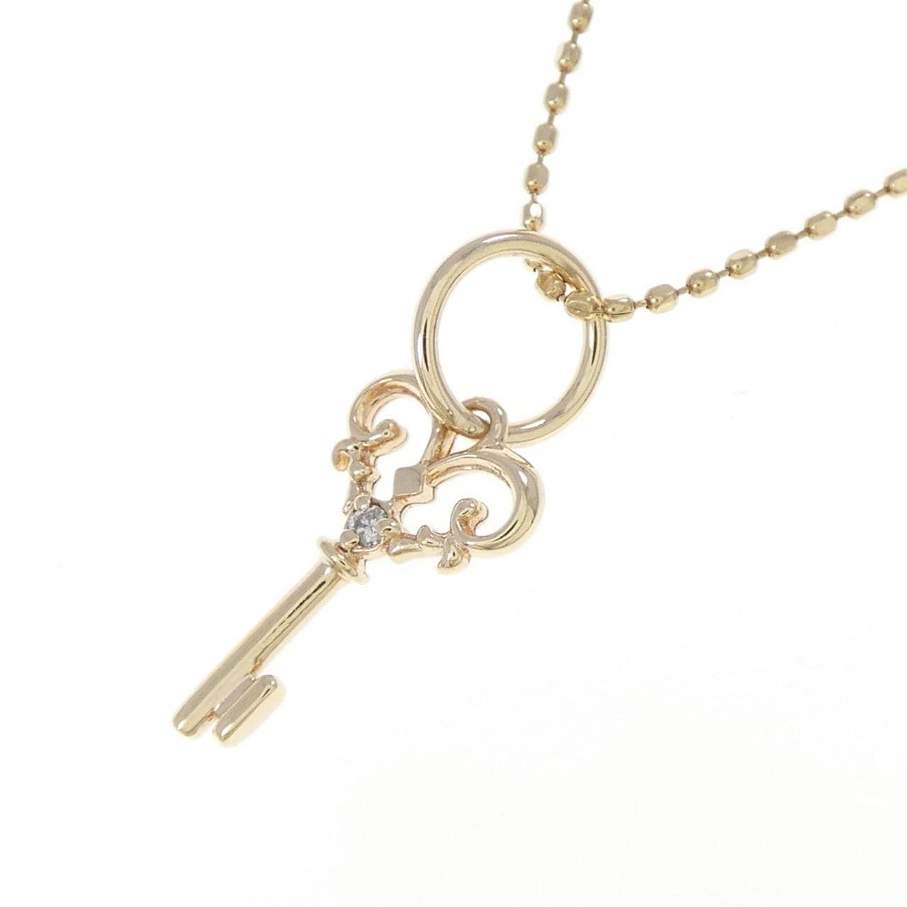 アガット キー ダイヤモンド ネックレス