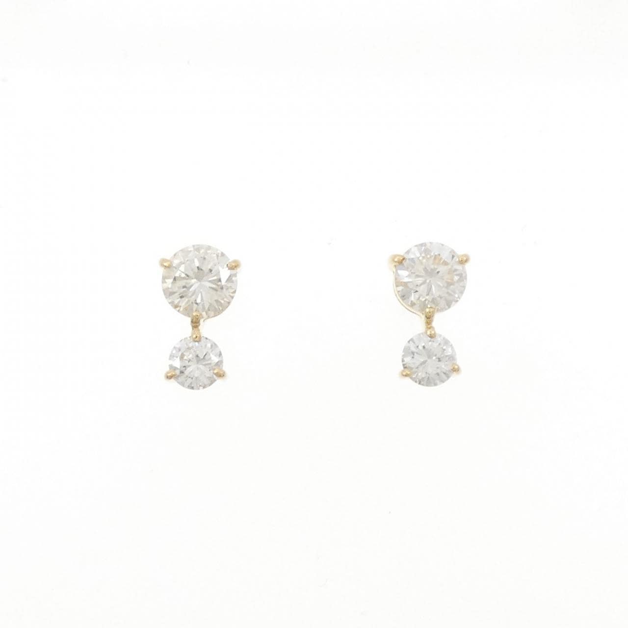 K18YG ダイヤモンド ピアス 1.02CT