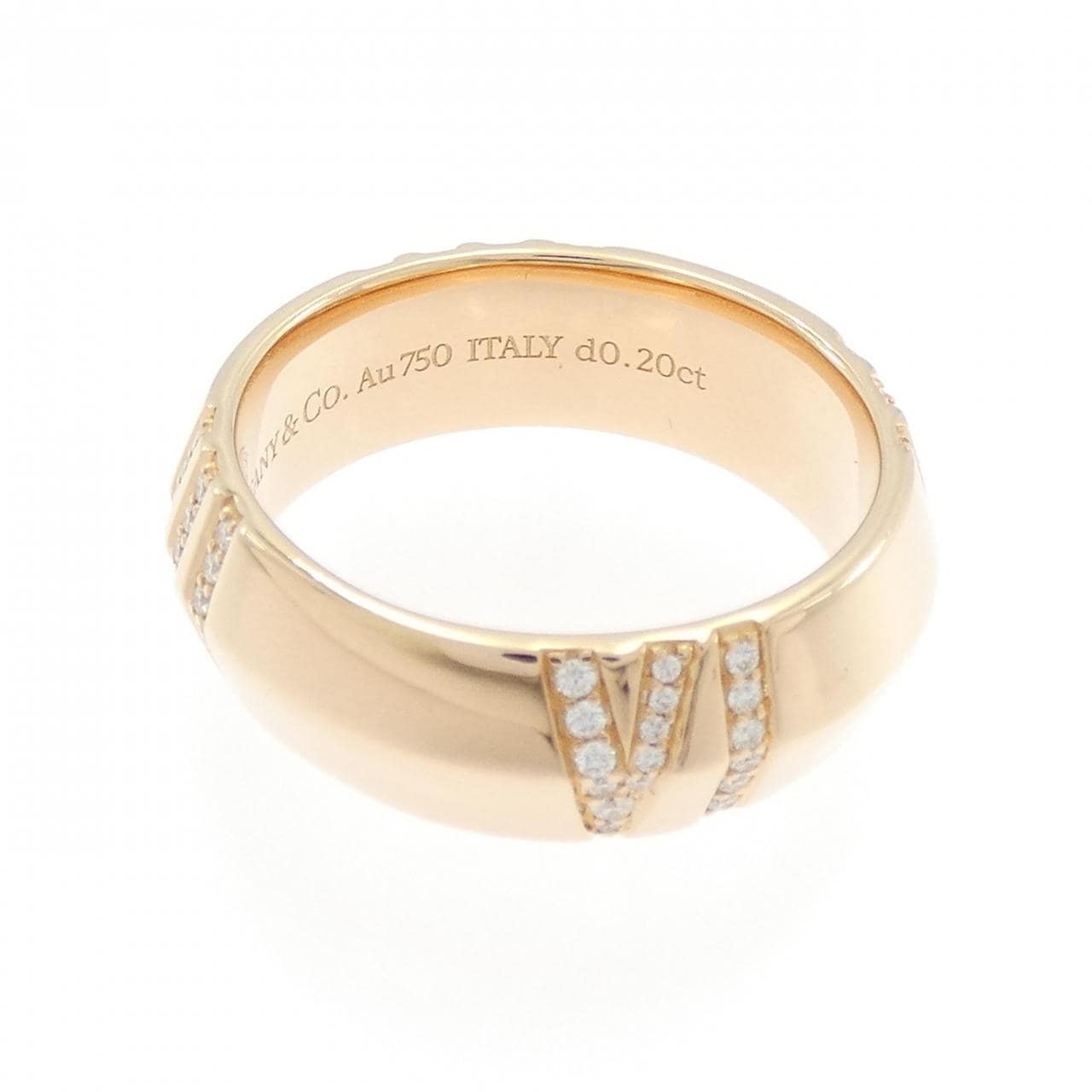 ティファニー アトラス X クローズド ワイド リング 0.20CT