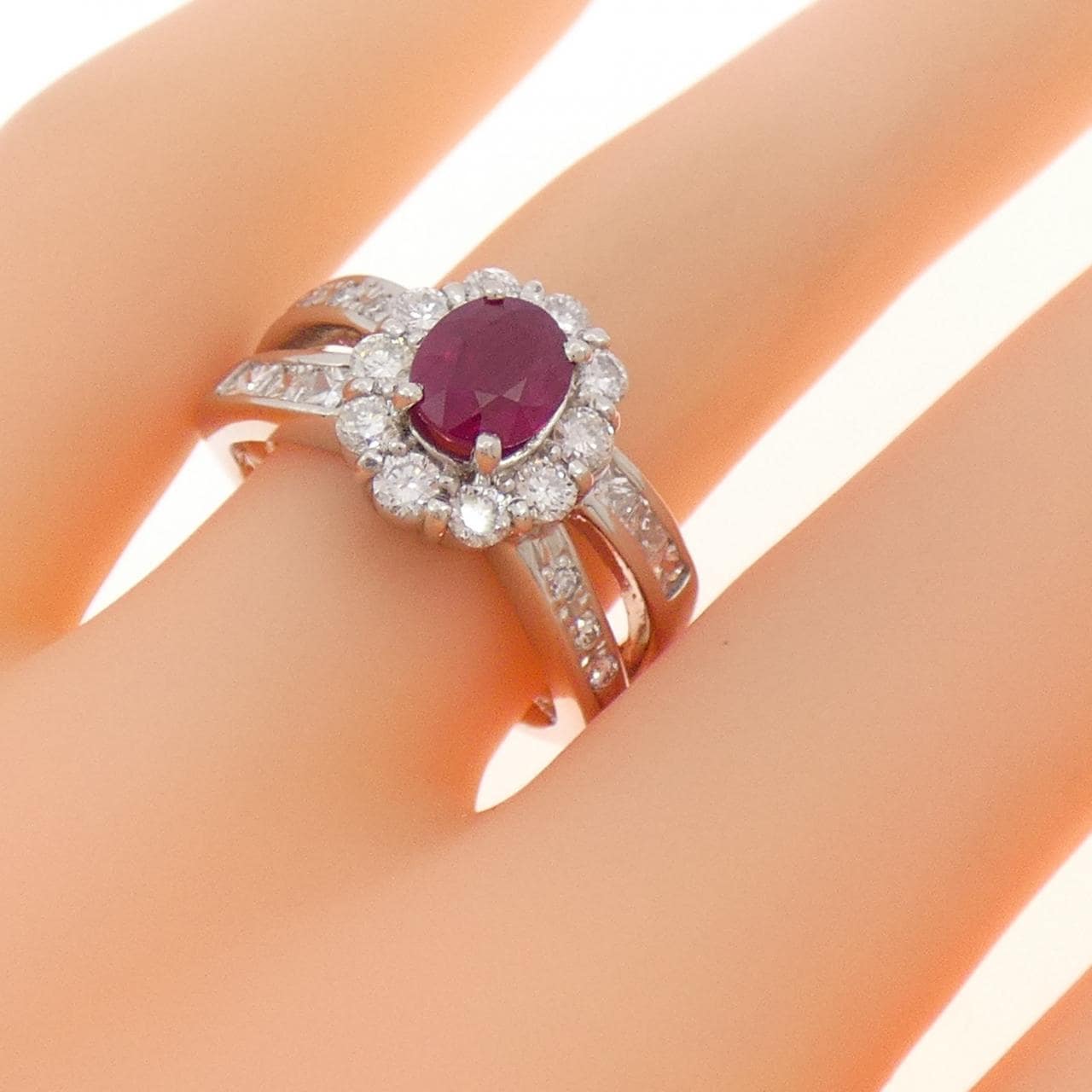 PT900 ルビー リング 1.09CT