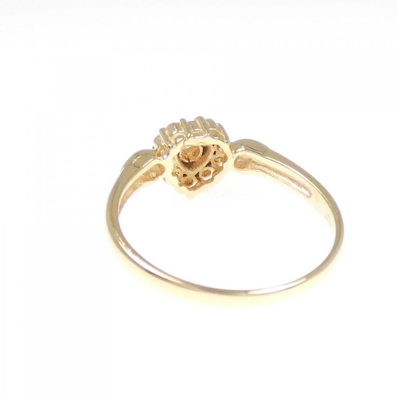 K18YG ハート ダイヤモンド リング 0.12CT
