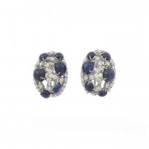 K18WG サファイヤ ピアス 9.71CT