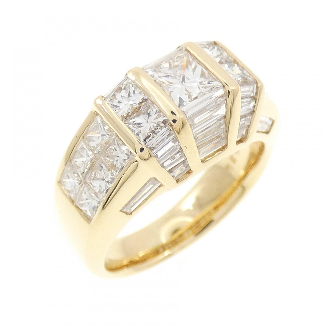 18KYG ダイヤモンド リング 0.39CT