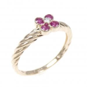 ポンテヴェキオ フラワー ルビー リング 0.20CT