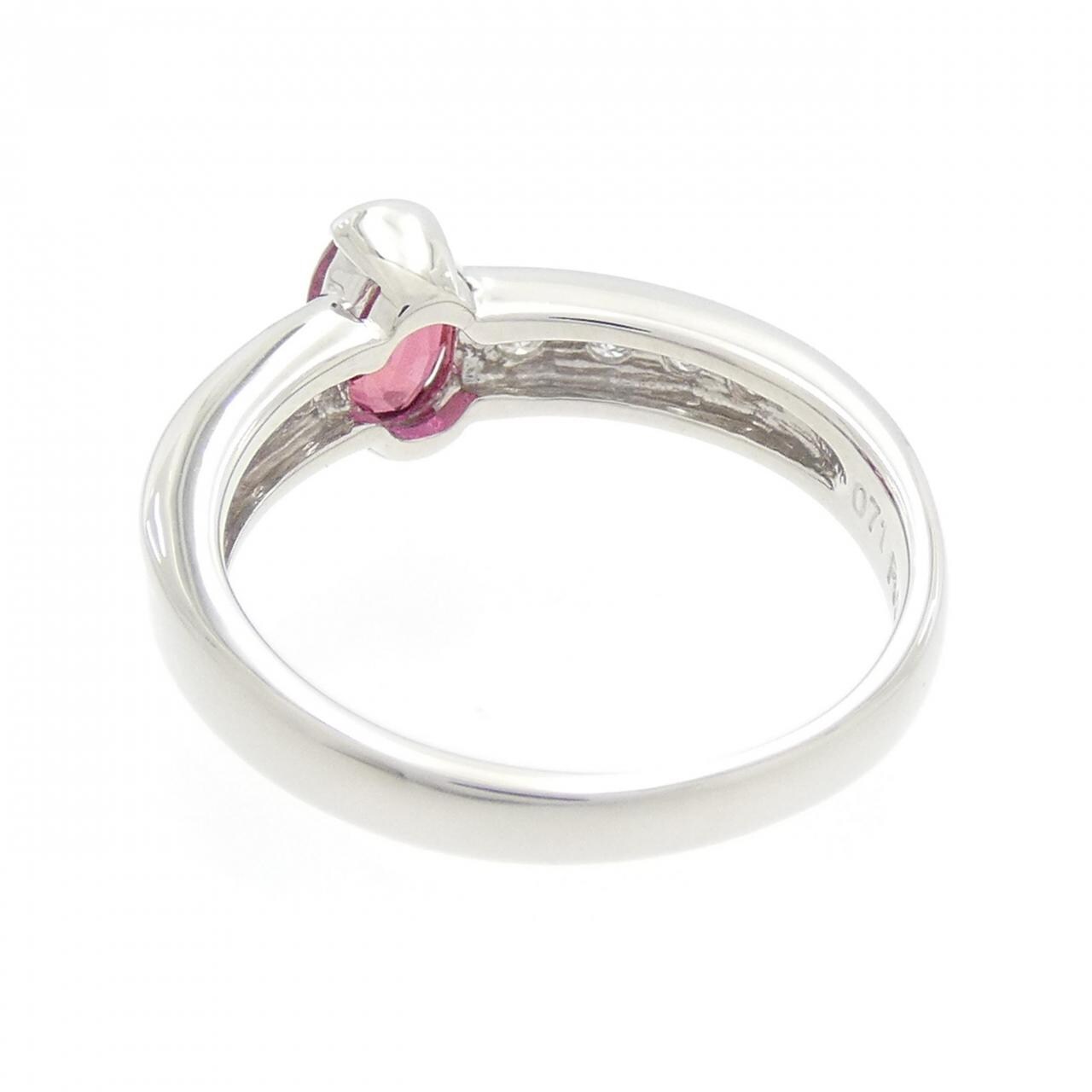 PT900 ルビー リング 0.71CT