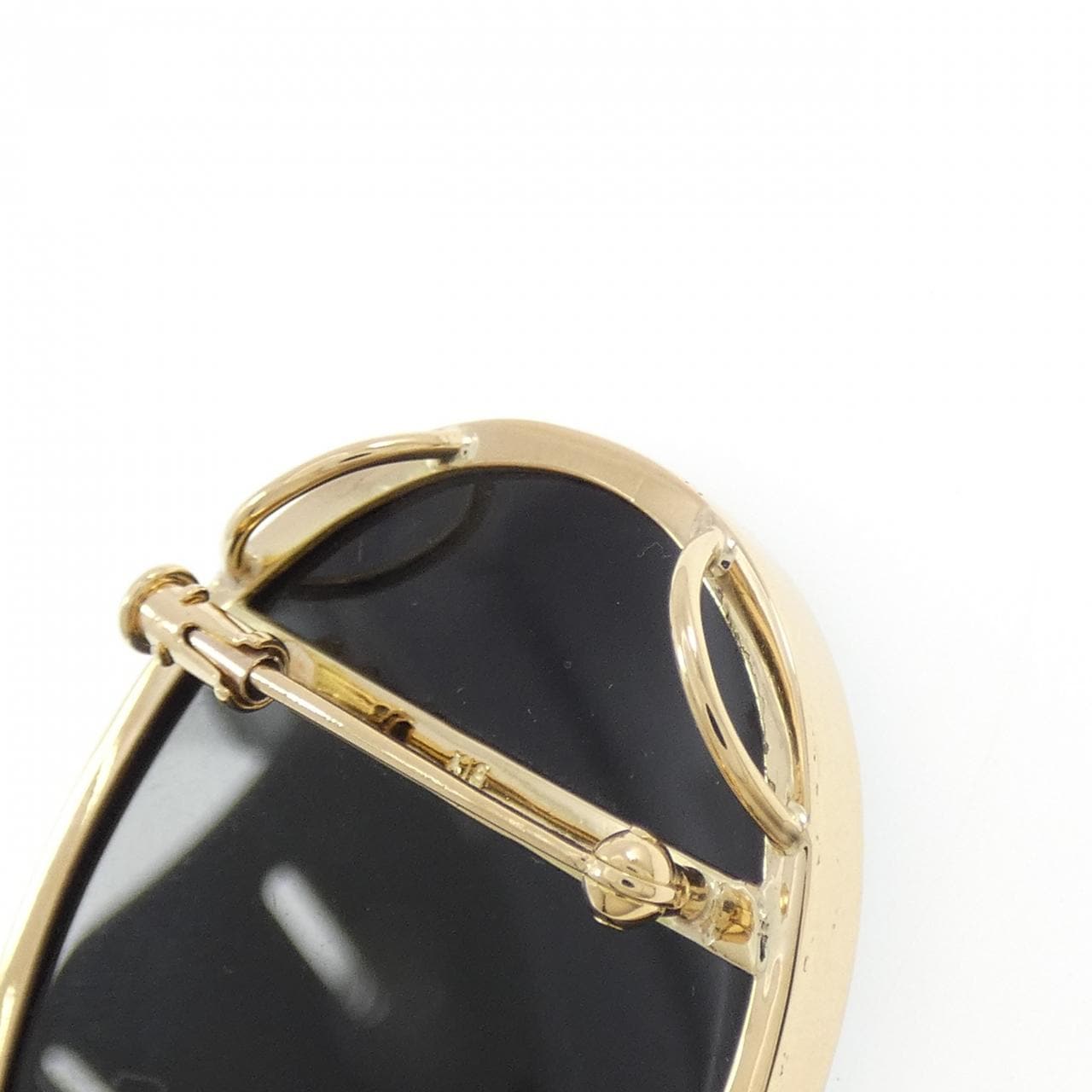 K18YG メノウカメオ ブローチ