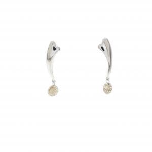 K18WG ダイヤモンド ピアス 0.40CT