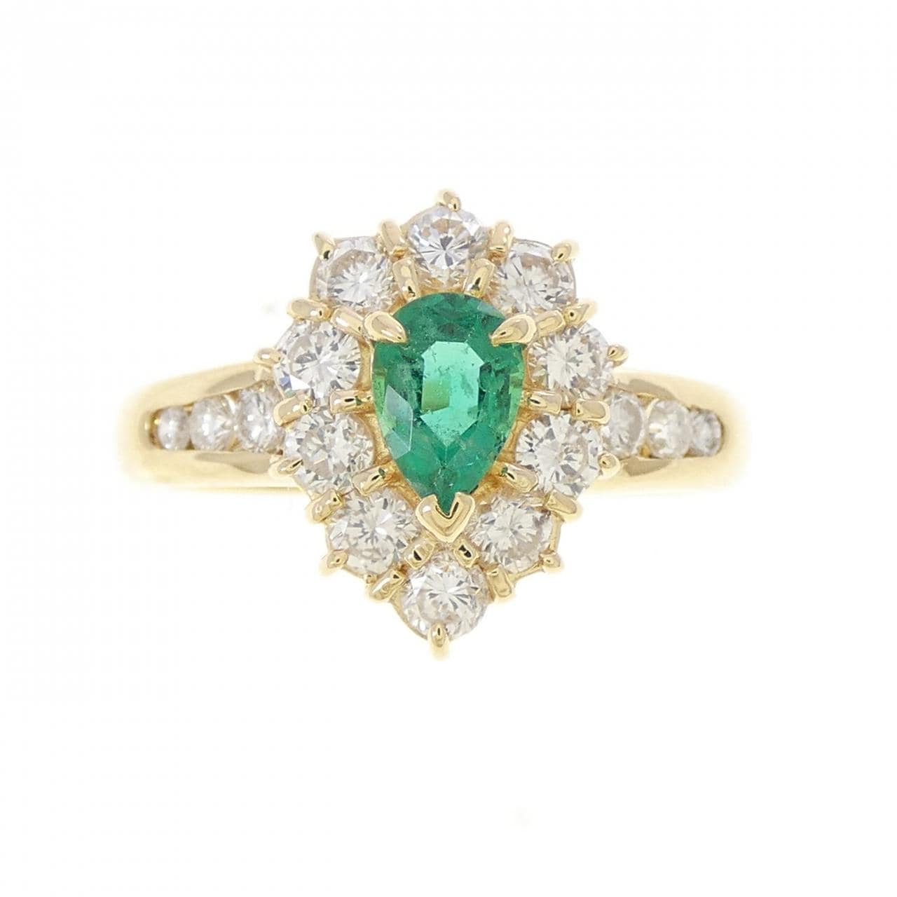 K18YG エメラルド リング 0.361CT