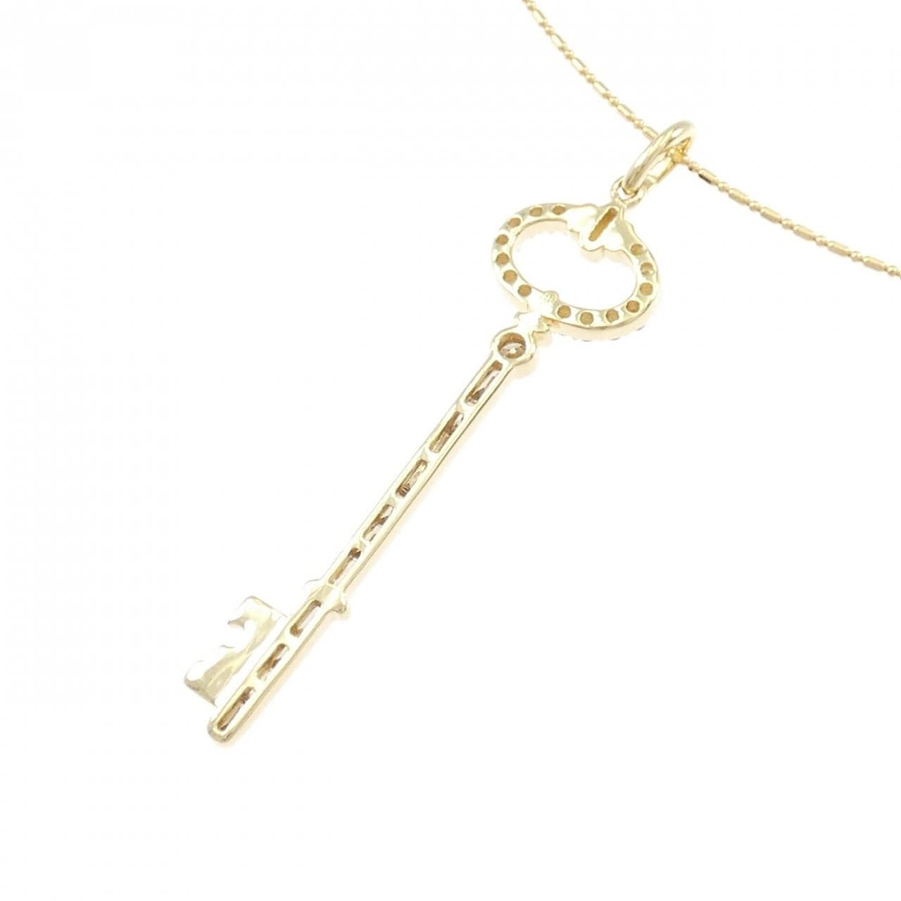 K18YG キー ダイヤモンド ネックレス 0.37CT