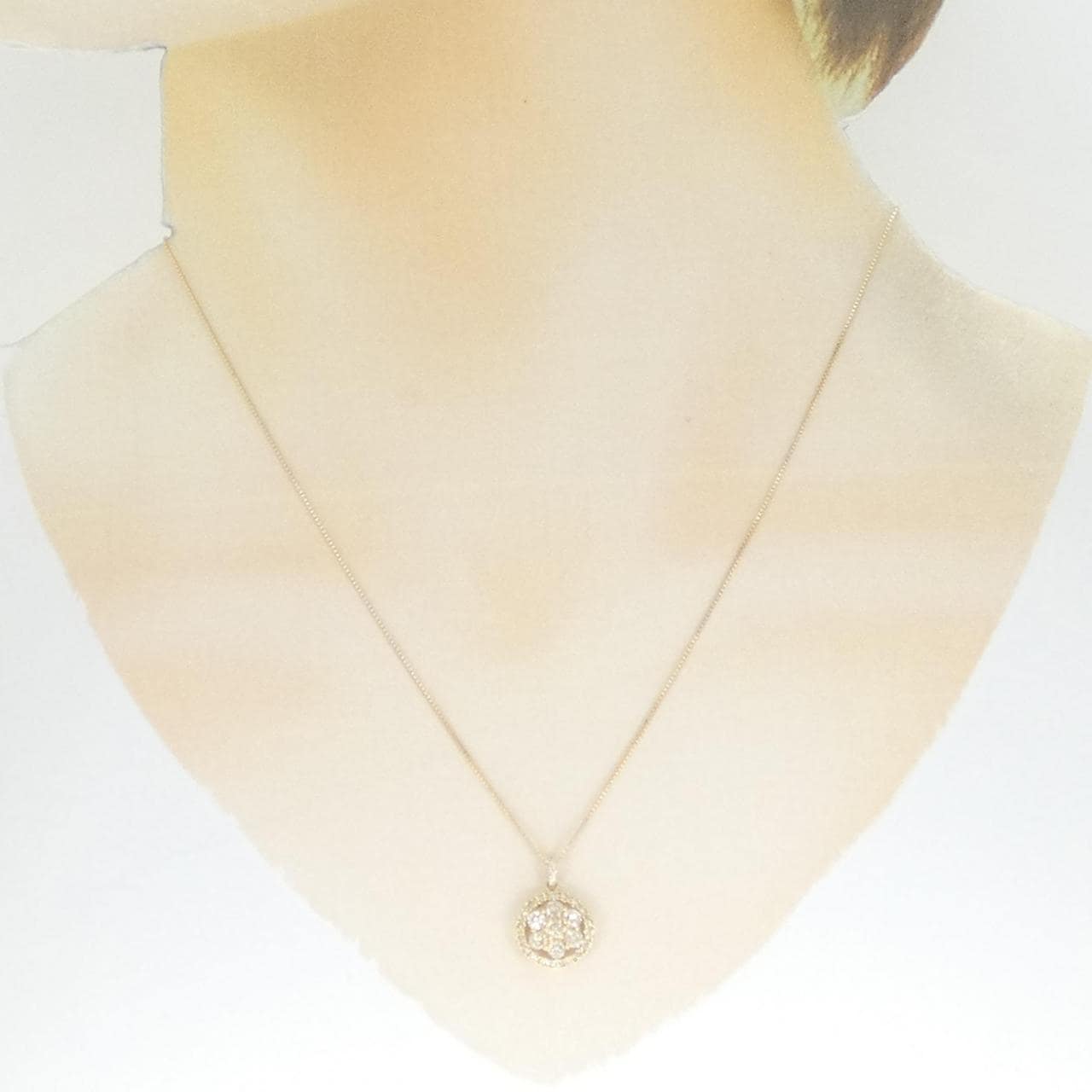 [BRAND NEW] K18YG Diamond necklace 0.70CT