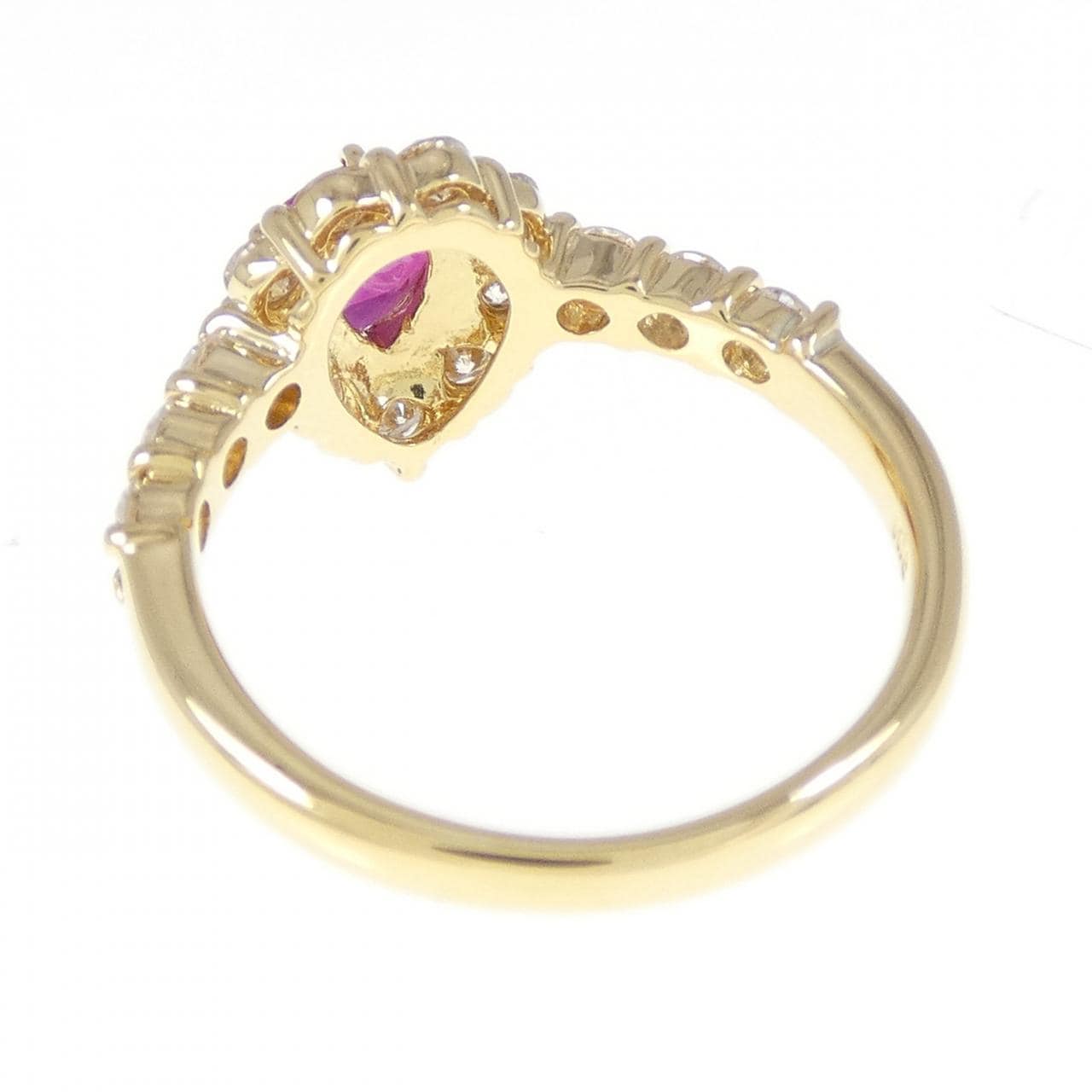 K18YG ルビー リング 0.63CT