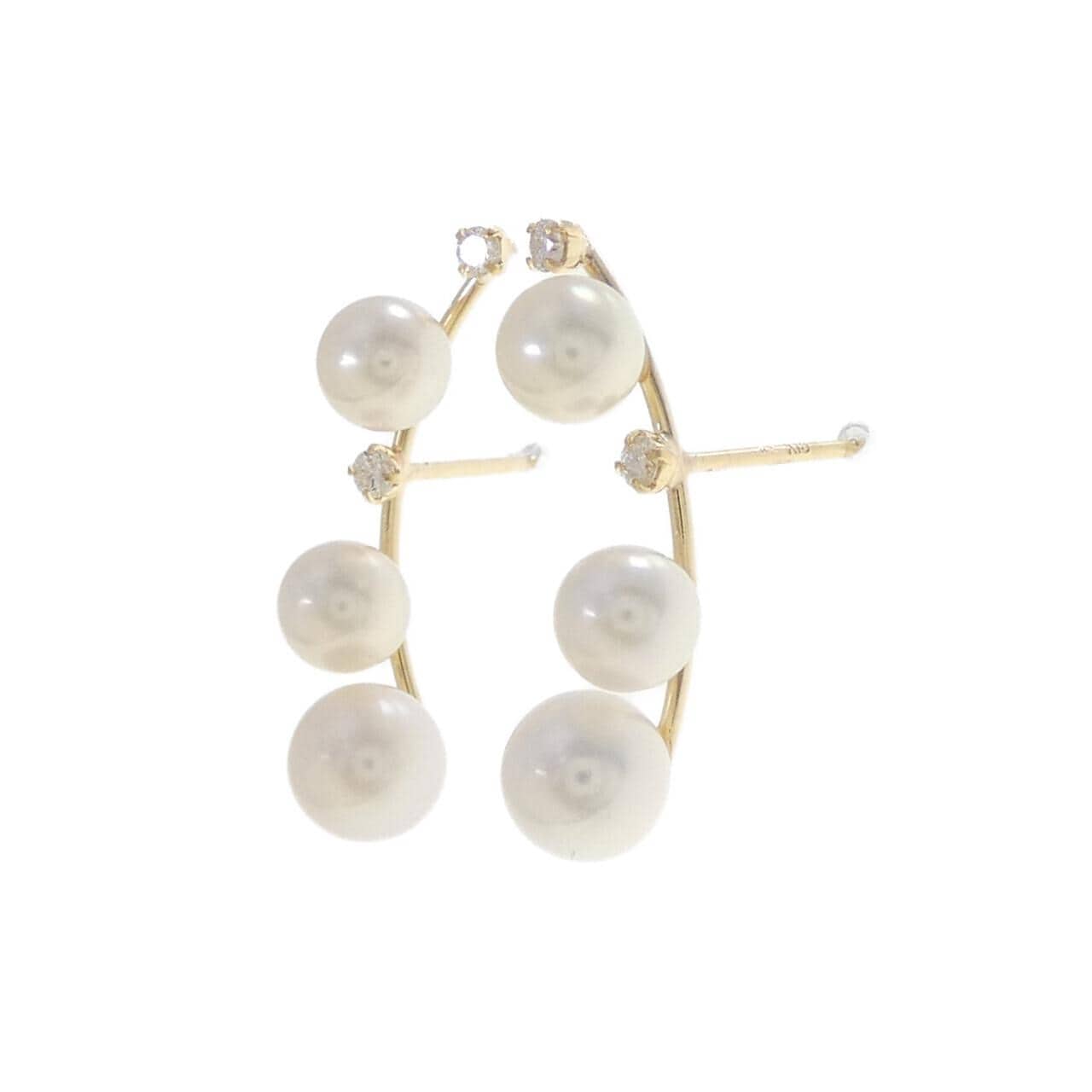 【新品】K18YG アコヤパール ピアス