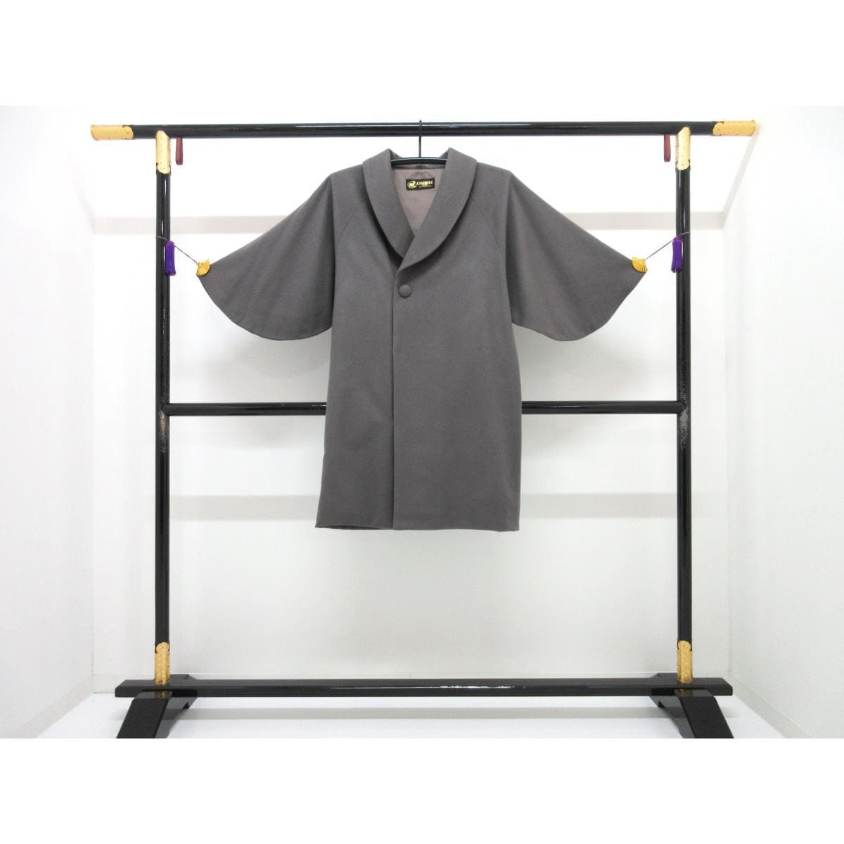 【新品】お洒落コート カシミヤ混 ヘチマ衿