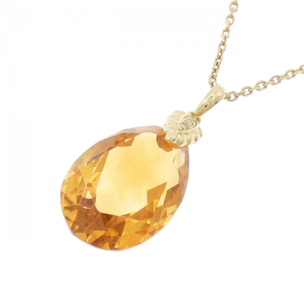 K18YG シトリン ネックレス