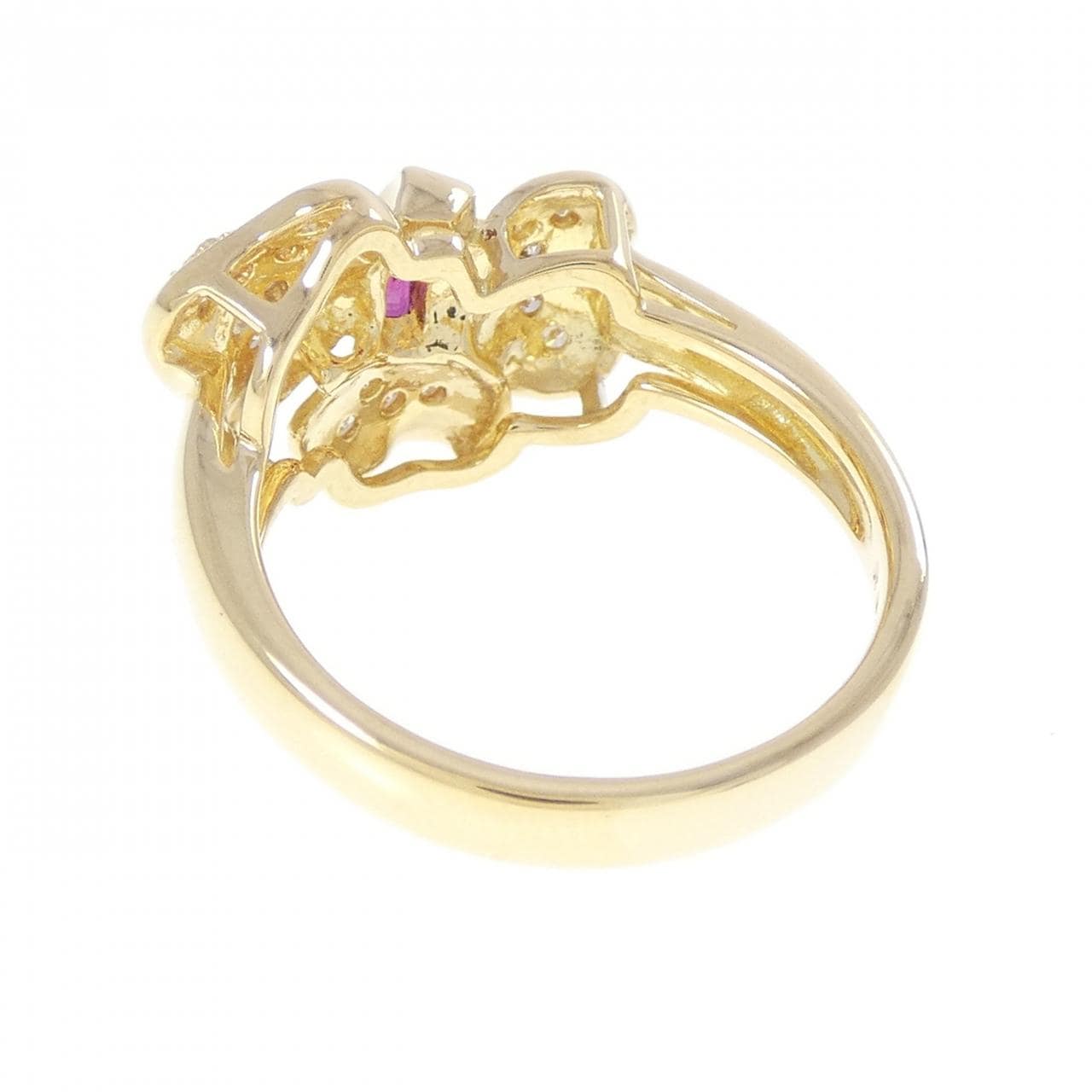 K18YG ルビー リング 0.23CT