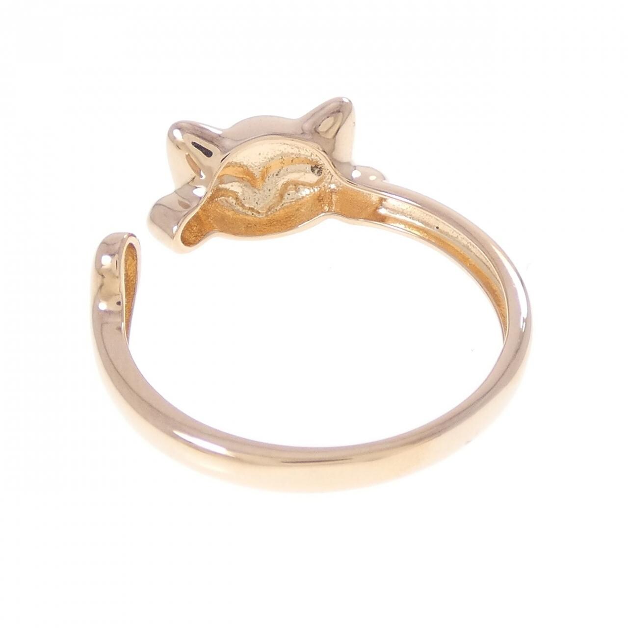 K18PG キャット 樹脂 リング