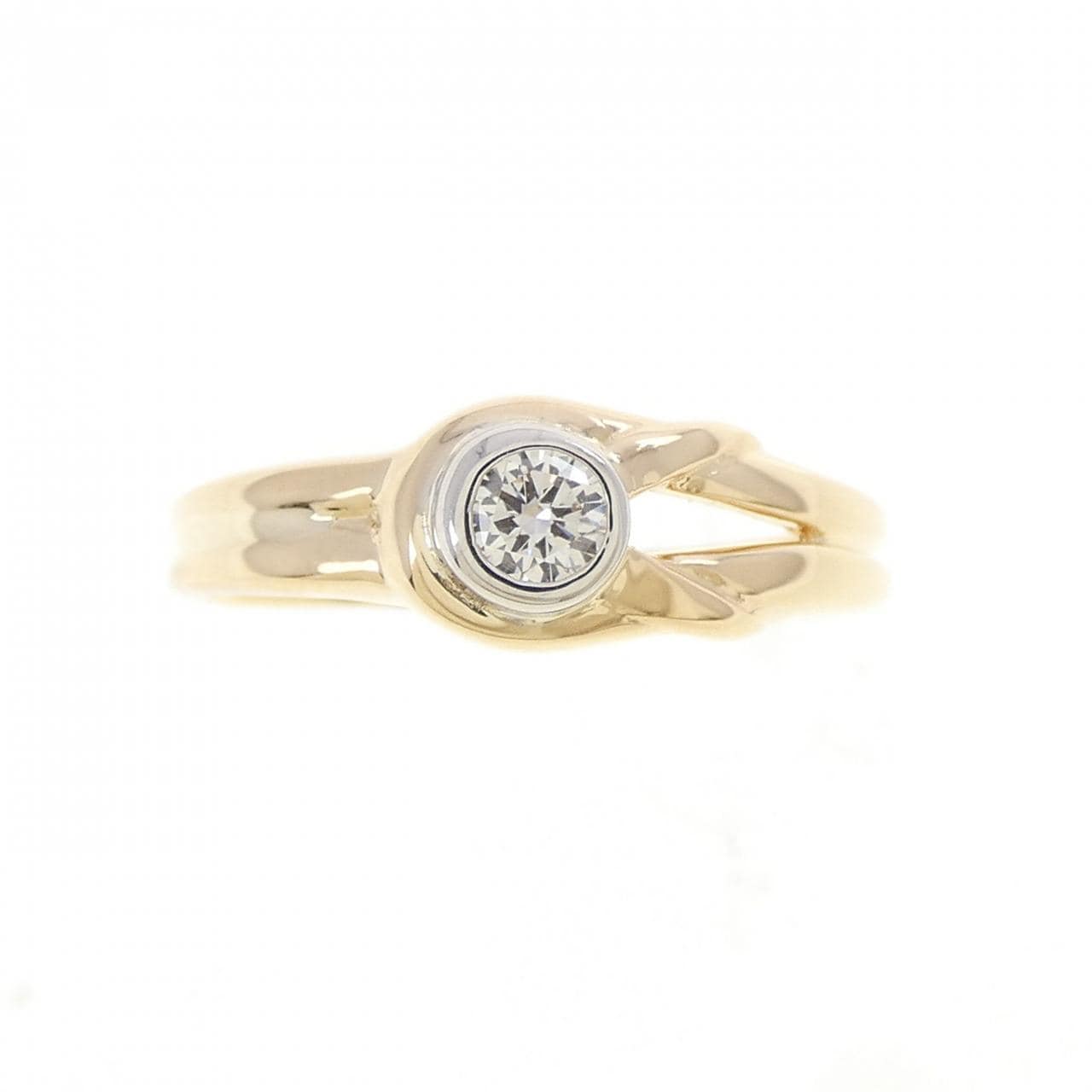 K18YG/PM ダイヤモンド リング 0.14CT