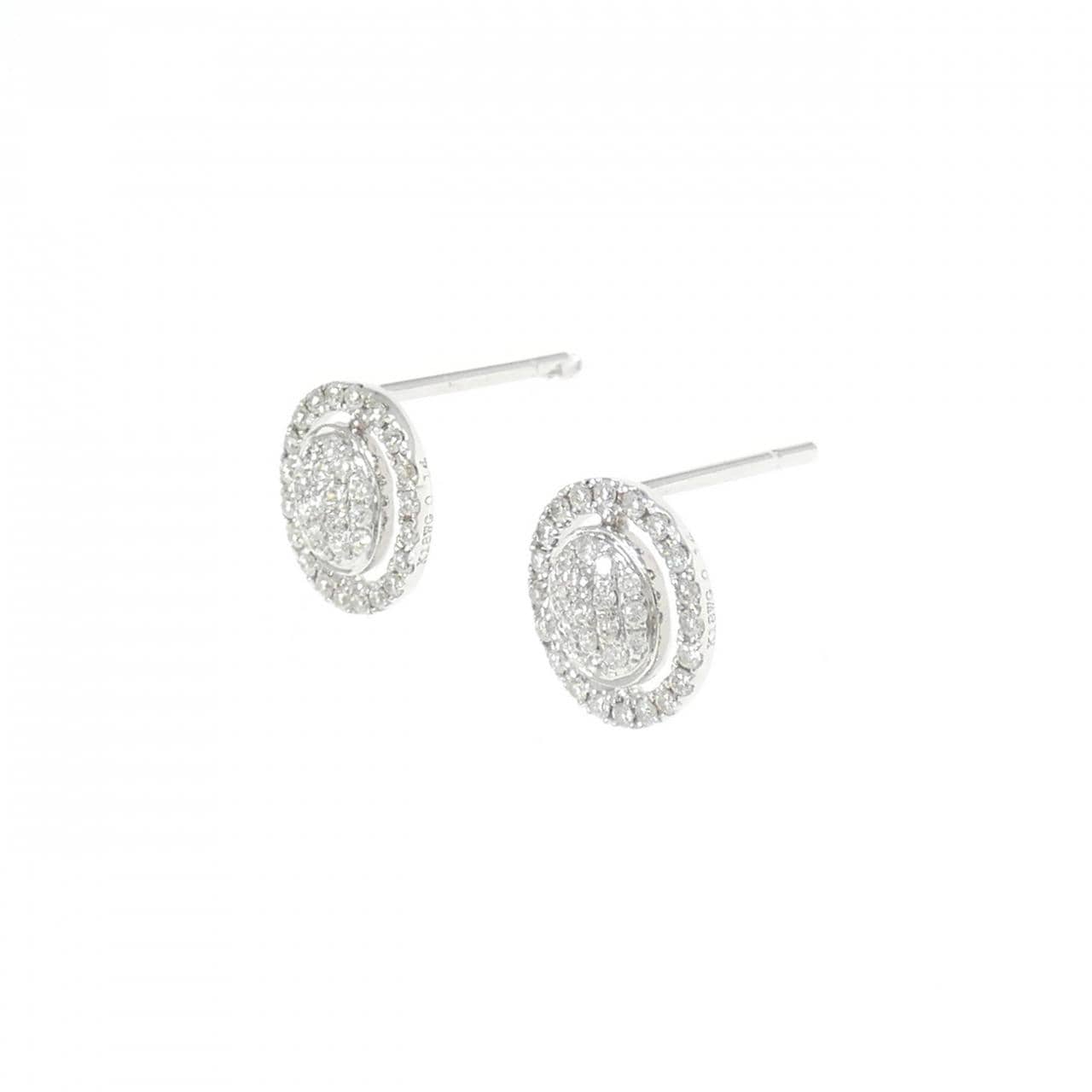 K18WG ダイヤモンド ピアス 0.28CT