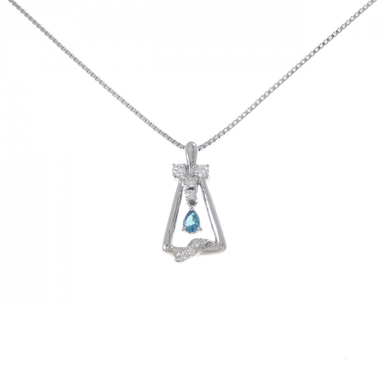 PT900/PT850 帕拉伊巴碧碧玺项链 0.15克拉