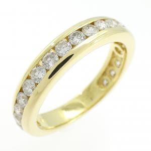 K18YG ハーフエタニティ ダイヤモンド リング 0.84CT