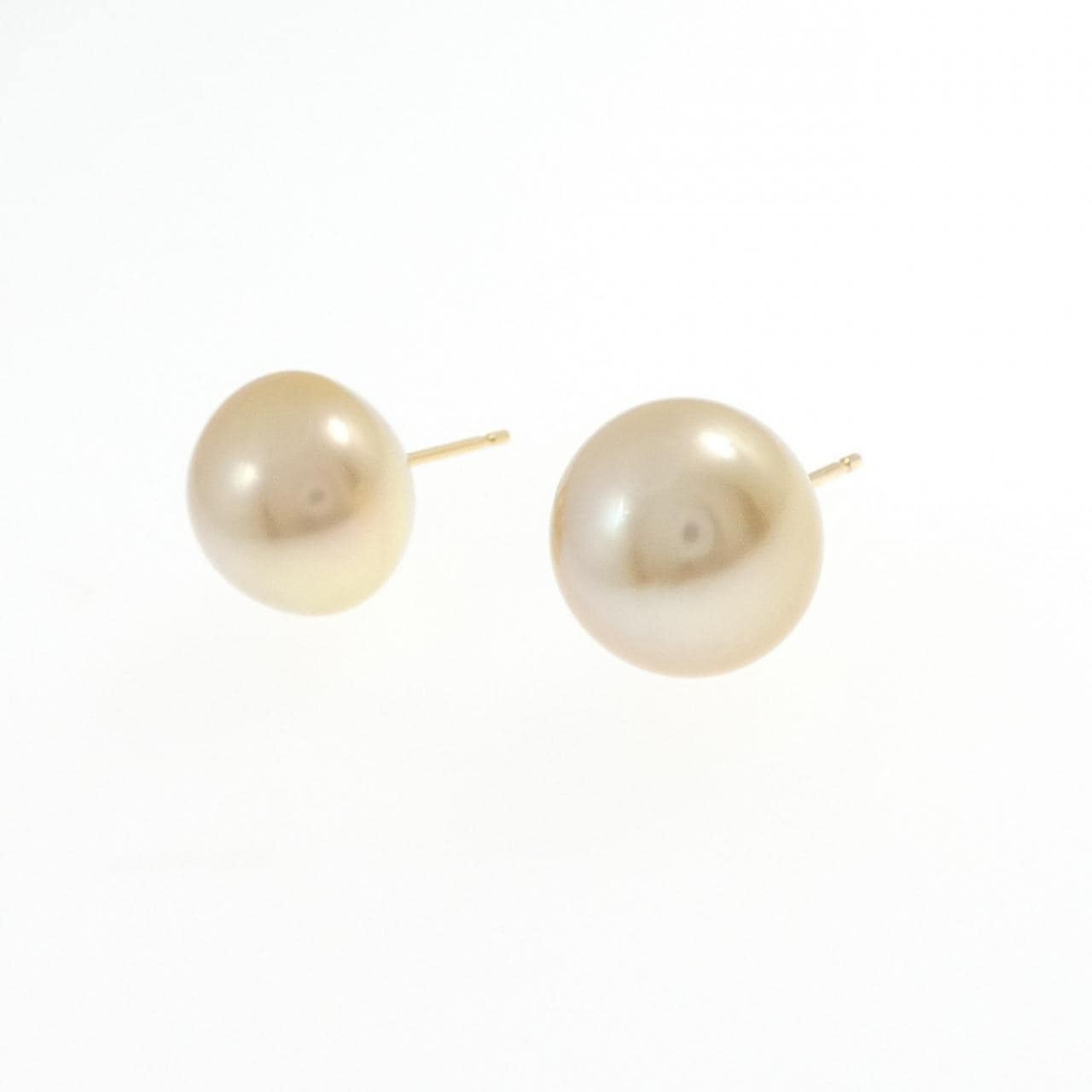K18YG 白蝶パール ピアス 14.2mm