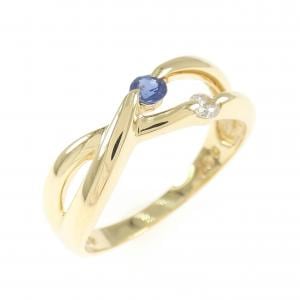 K18YG サファイヤ リング