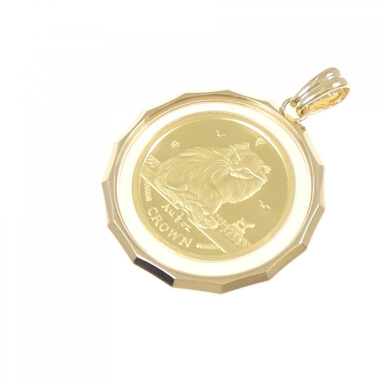 K18YG(枠) コイン ペンダント