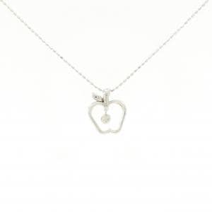 K18WG アップル ダイヤモンド ネックレス 0.07CT