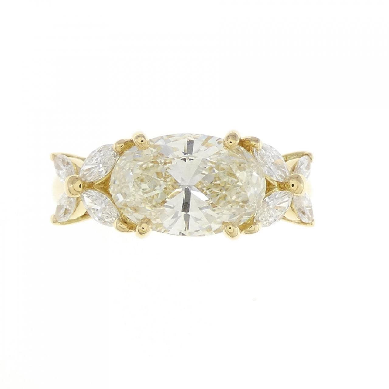 [Remake] K18YG Diamond ring 2.015CT L VS2 oval cut