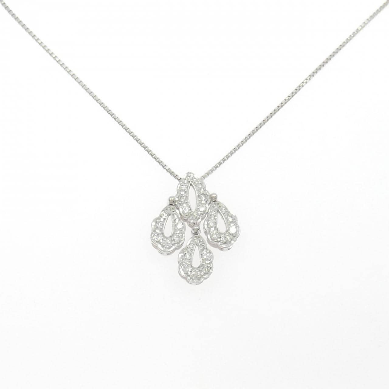 K18WG ダイヤモンド ネックレス 0.54CT
