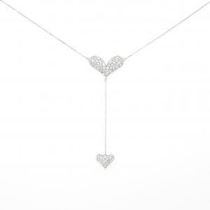 K18WG ハート ダイヤモンド ネックレス 1.10CT