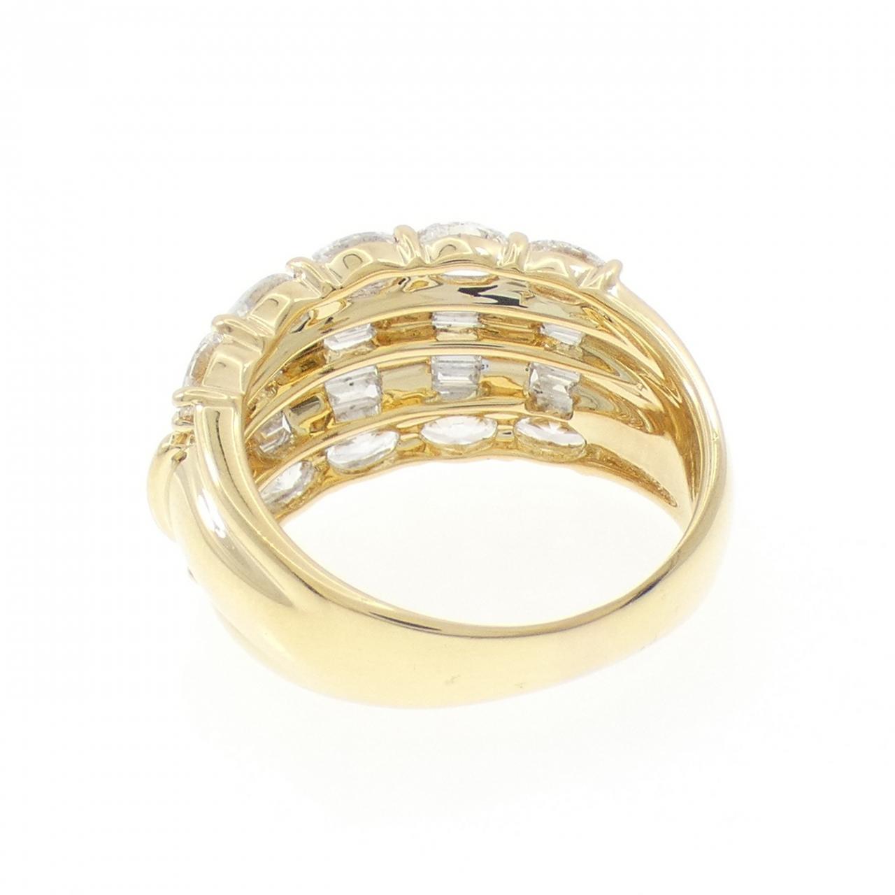 K18YG ダイヤモンド リング 2.02CT