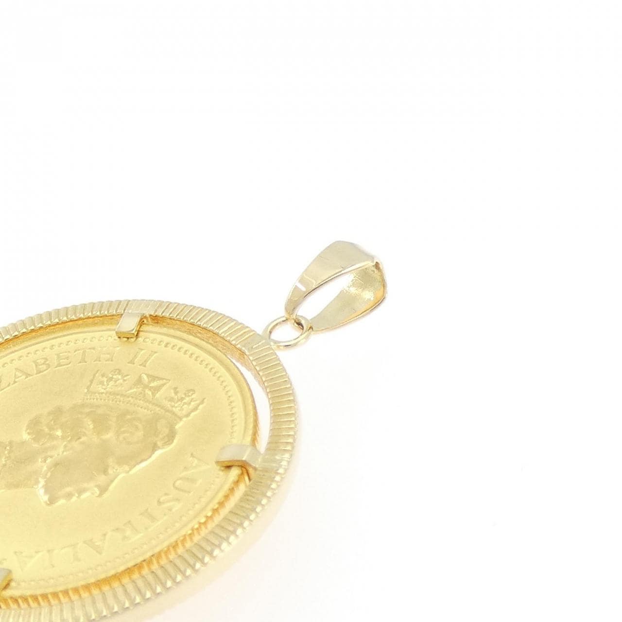 K18YG(枠) コイン ペンダント