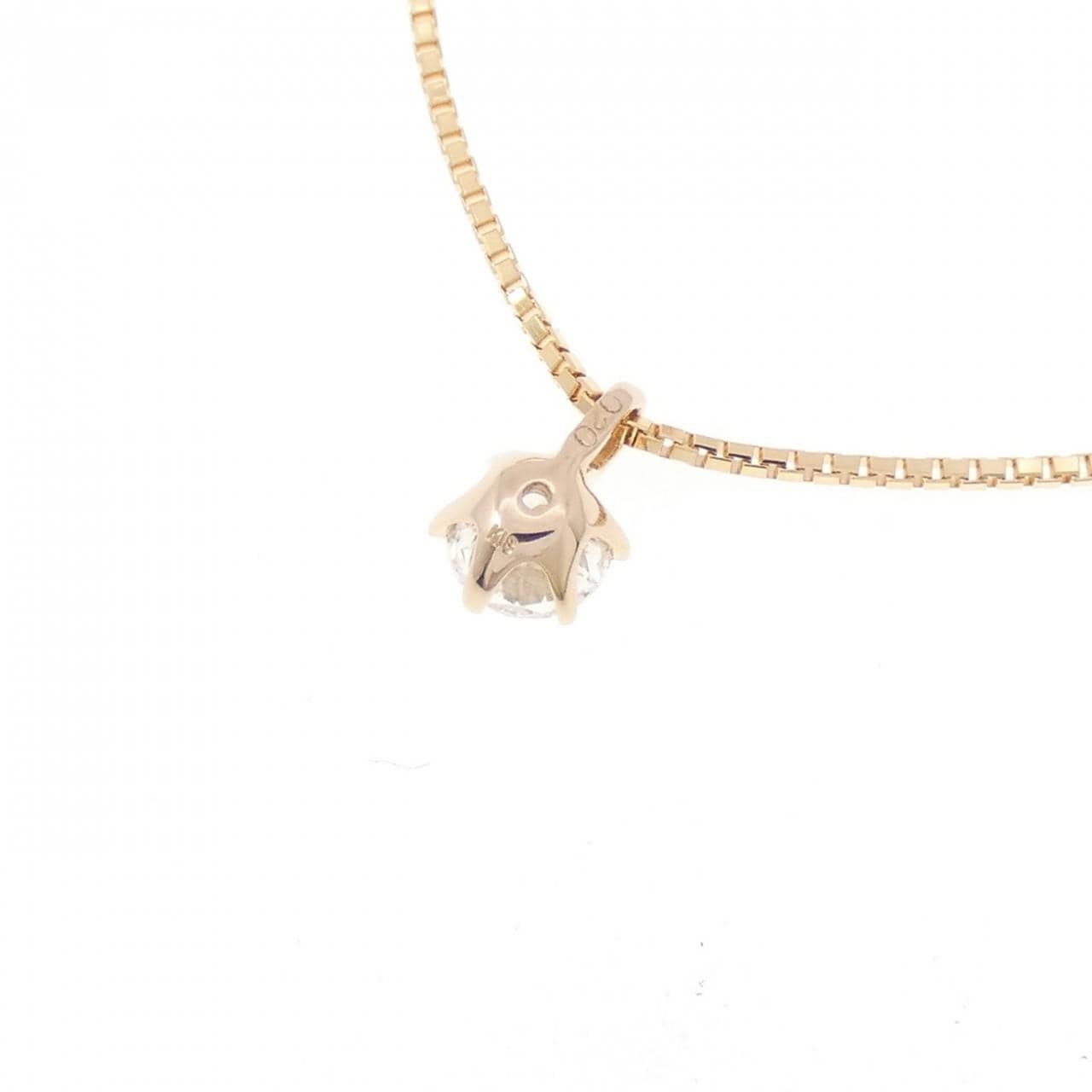 K18PG ソリティア ダイヤモンド ネックレス 0.20CT