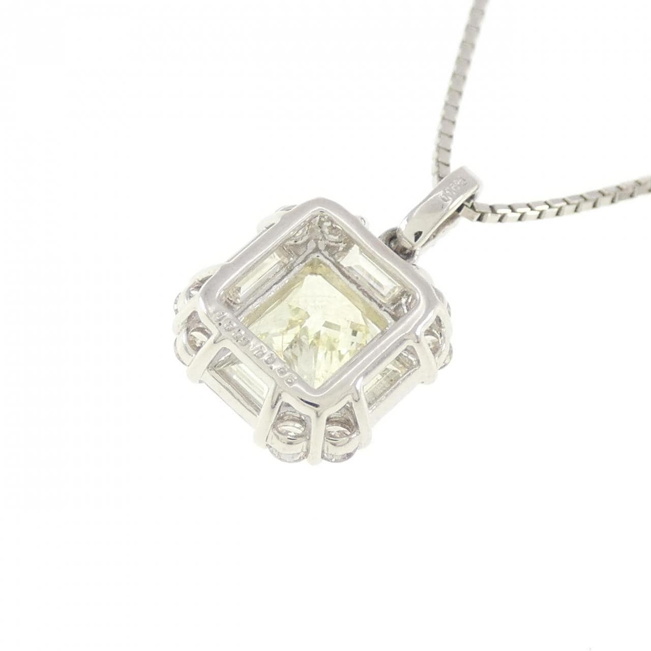 【新品】PT ダイヤモンド ネックレス 1.009CT VLY SI2 ファンシーカット