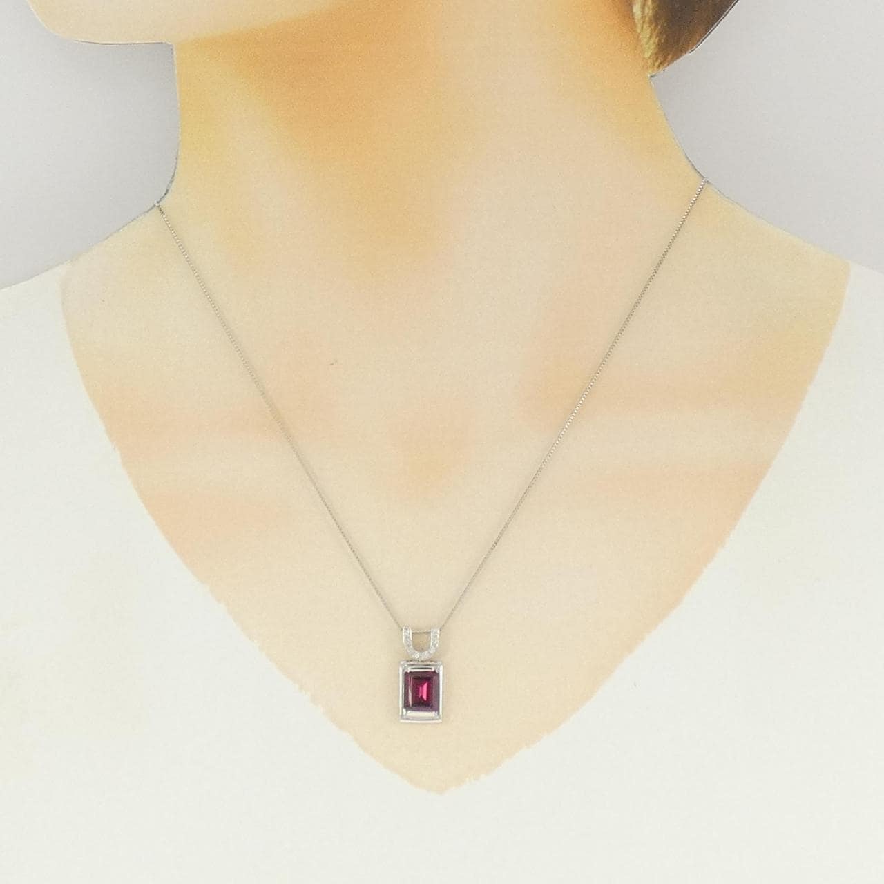 PT900/PT850 ガーネット ネックレス 2.68CT