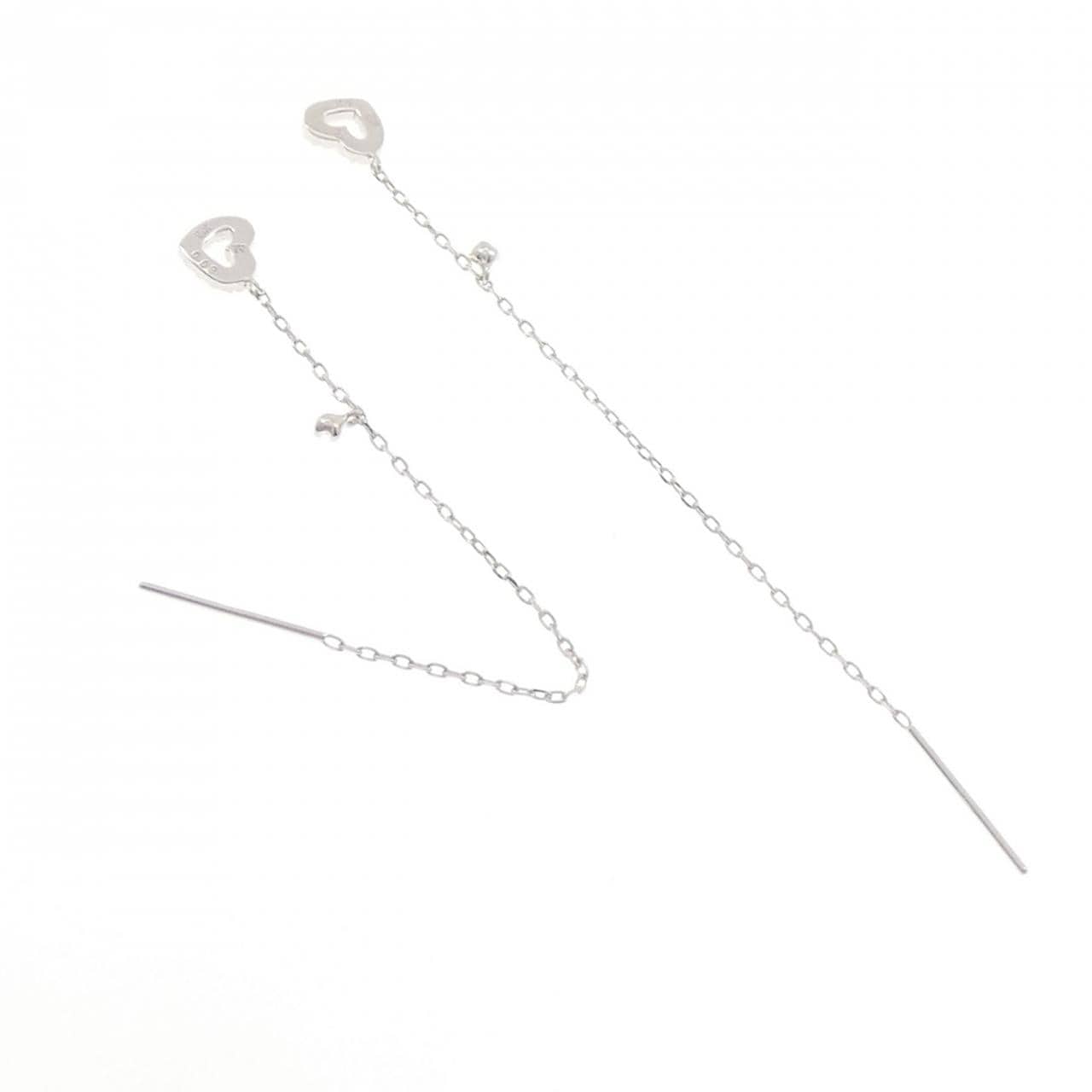 クミキョク ハート ダイヤモンド ピアス 0.18CT