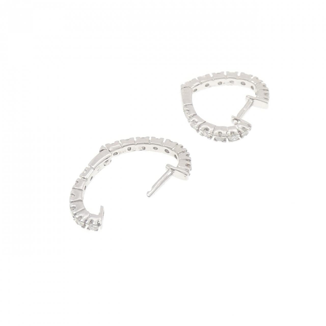750WG ハート ダイヤモンド ピアス 0.35CT