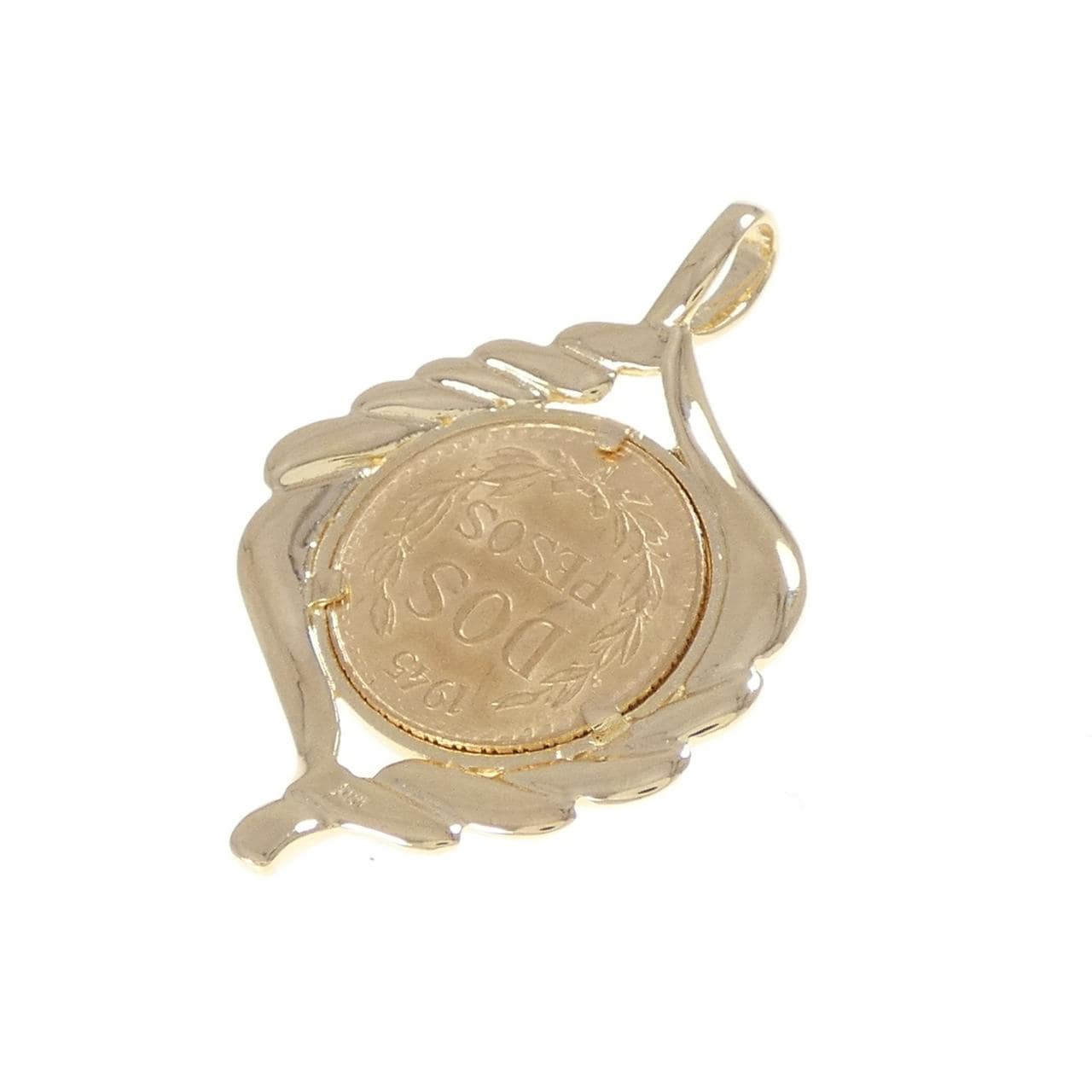 K18YG(枠) コイン ペンダント