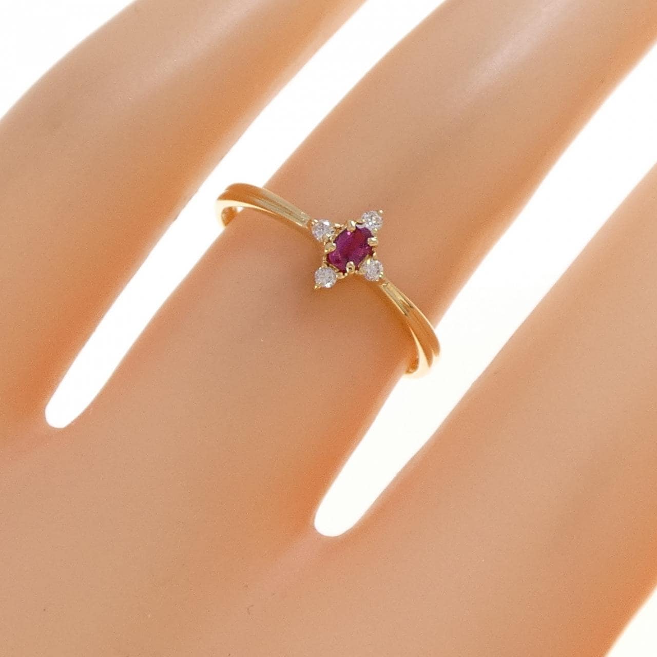 K18YG ルビー リング