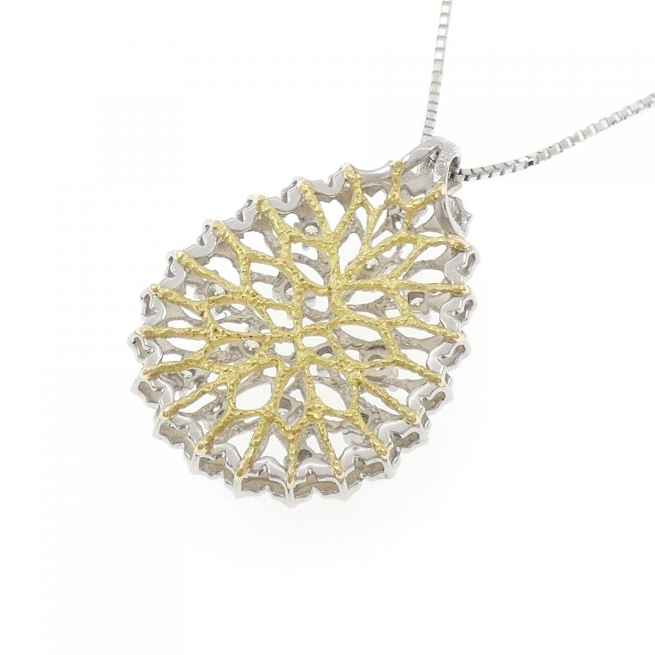 K18WG/K18YG ダイヤモンド ネックレス 1.09CT