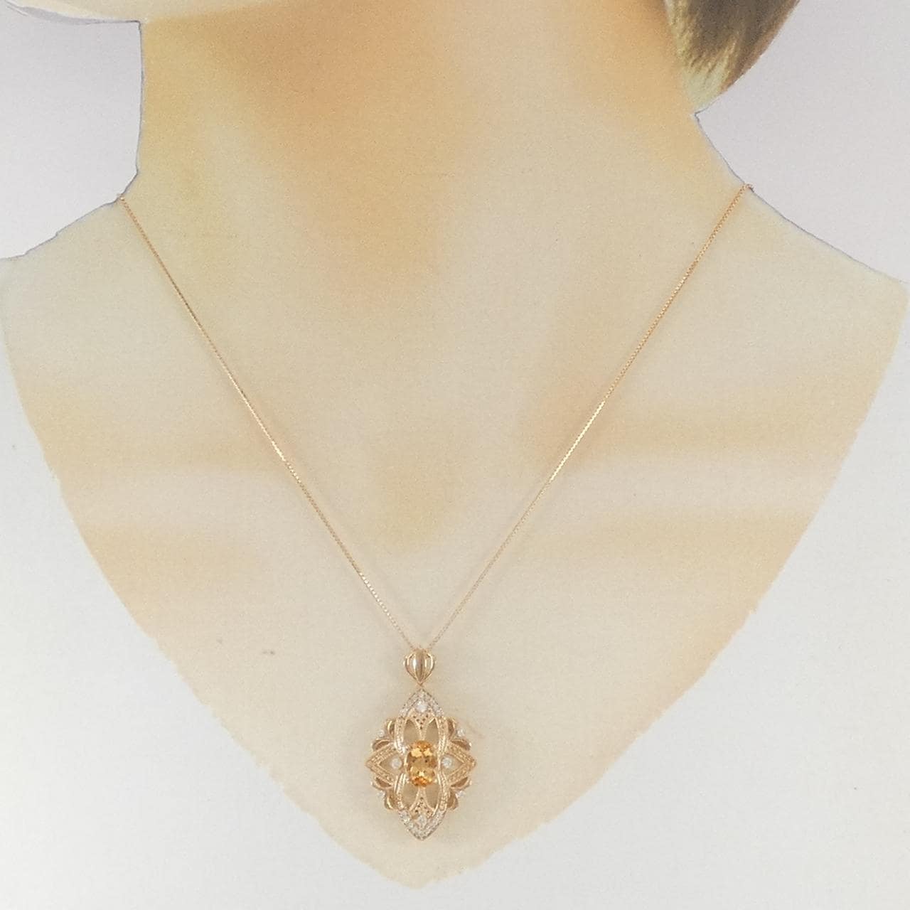 K18PG インペリアルトパーズ ネックレス 1.47CT