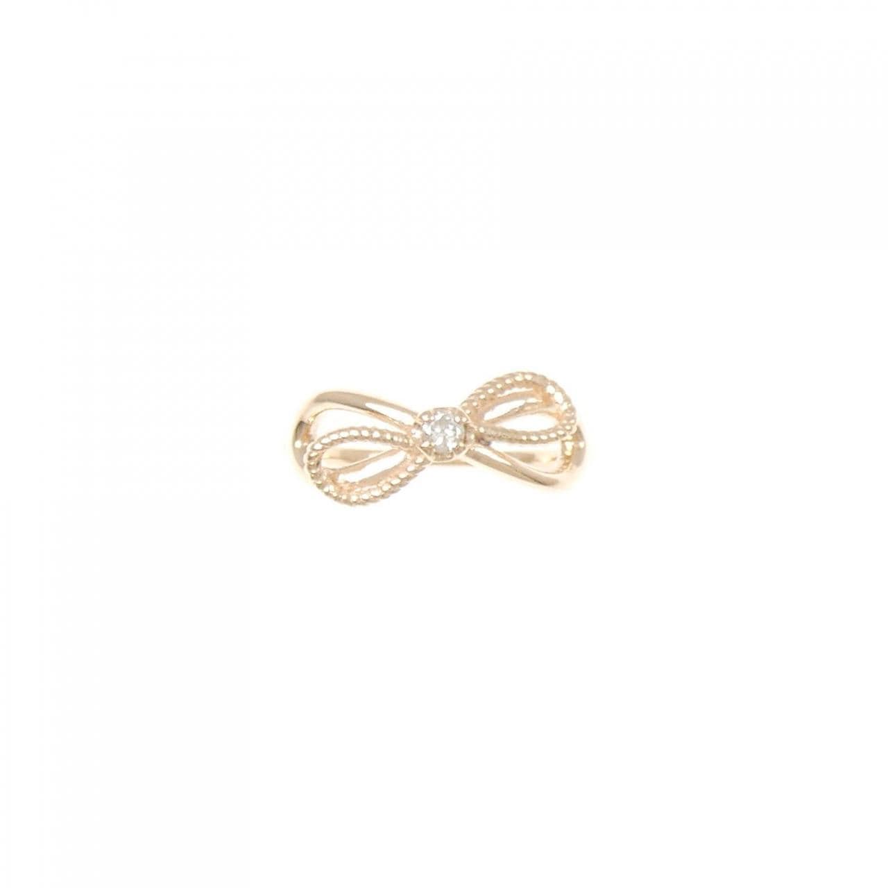 アガット リボン ダイヤモンド リング 0.03CT
