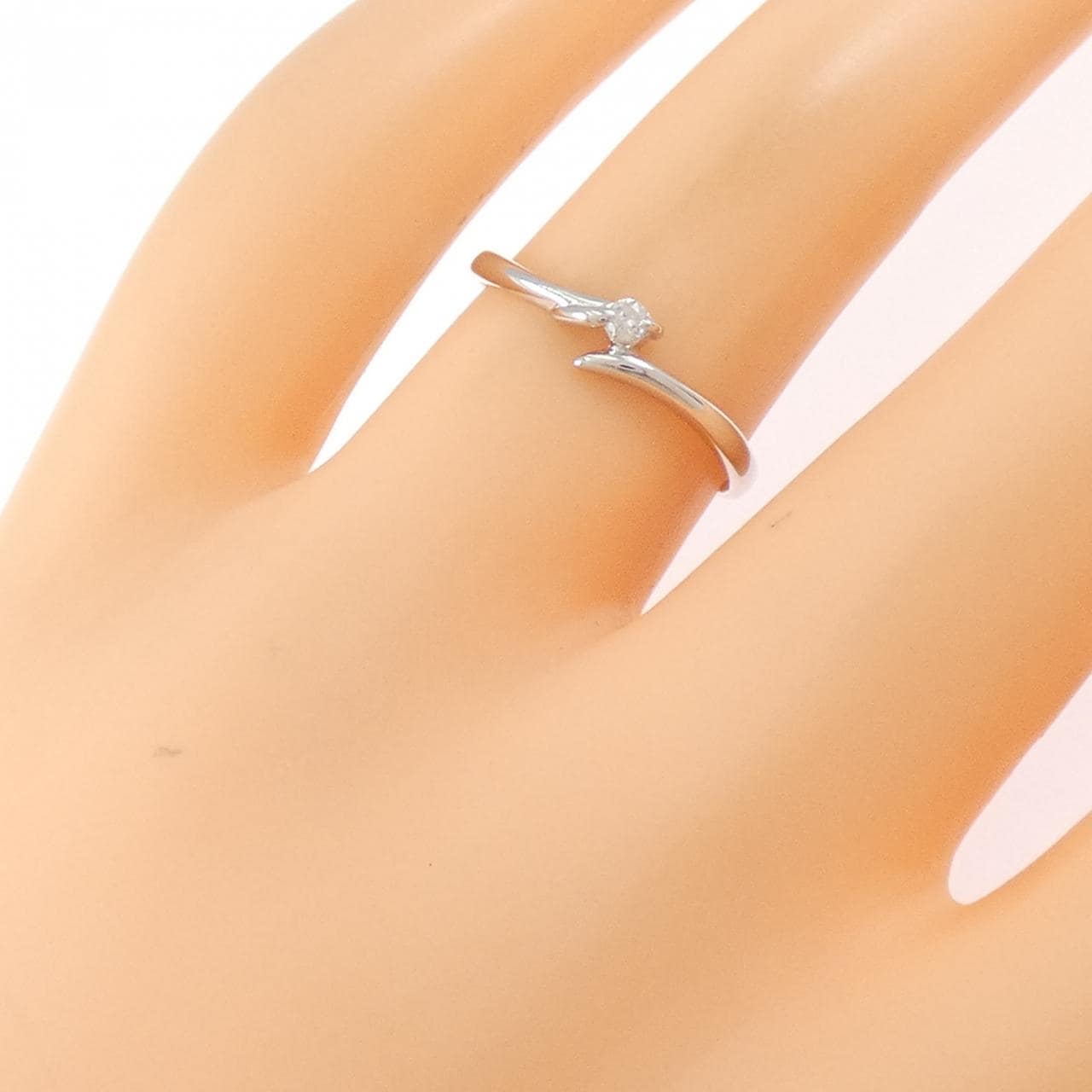 K18WG ダイヤモンド リング 0.03CT